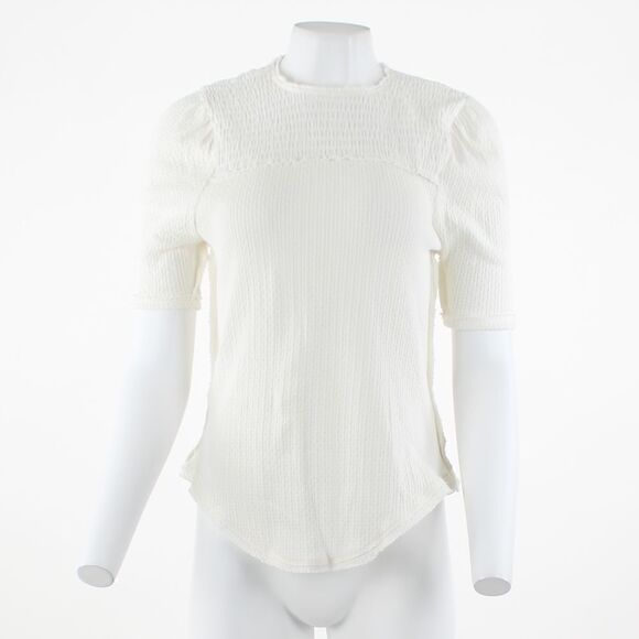Free People Sugar Cube Ruched top in Optic White - Picture 2 of 6
